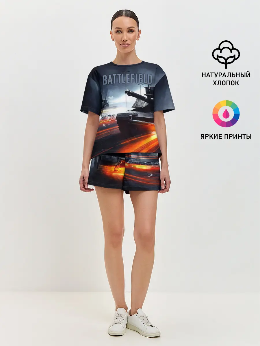 Женская пижама с шортами / BATTLEFIELD