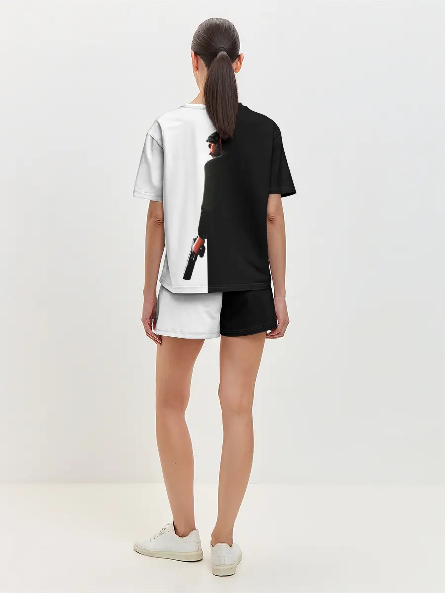 Женская пижама с шортами / The Reaper Half Black Fortnite