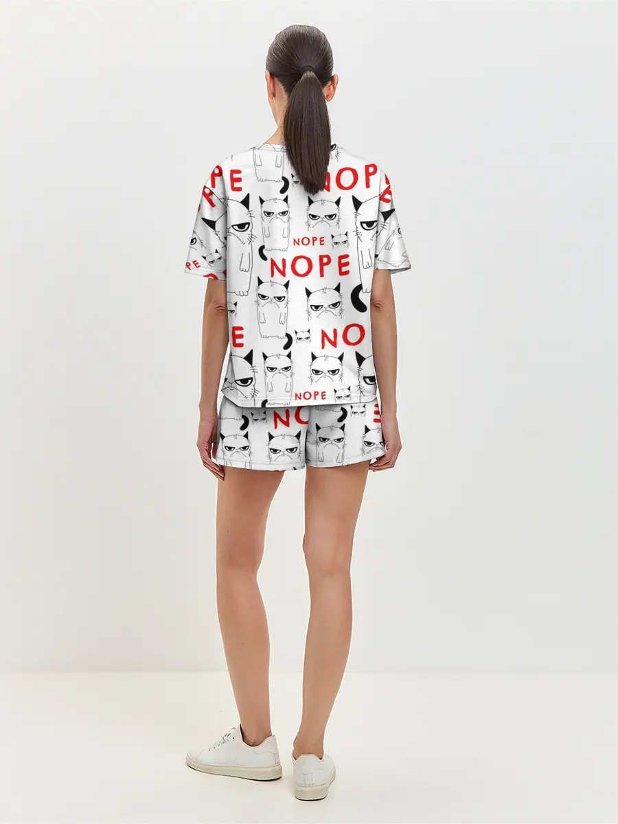 Женская пижама с шортами / Grumpy Cat. Nope!