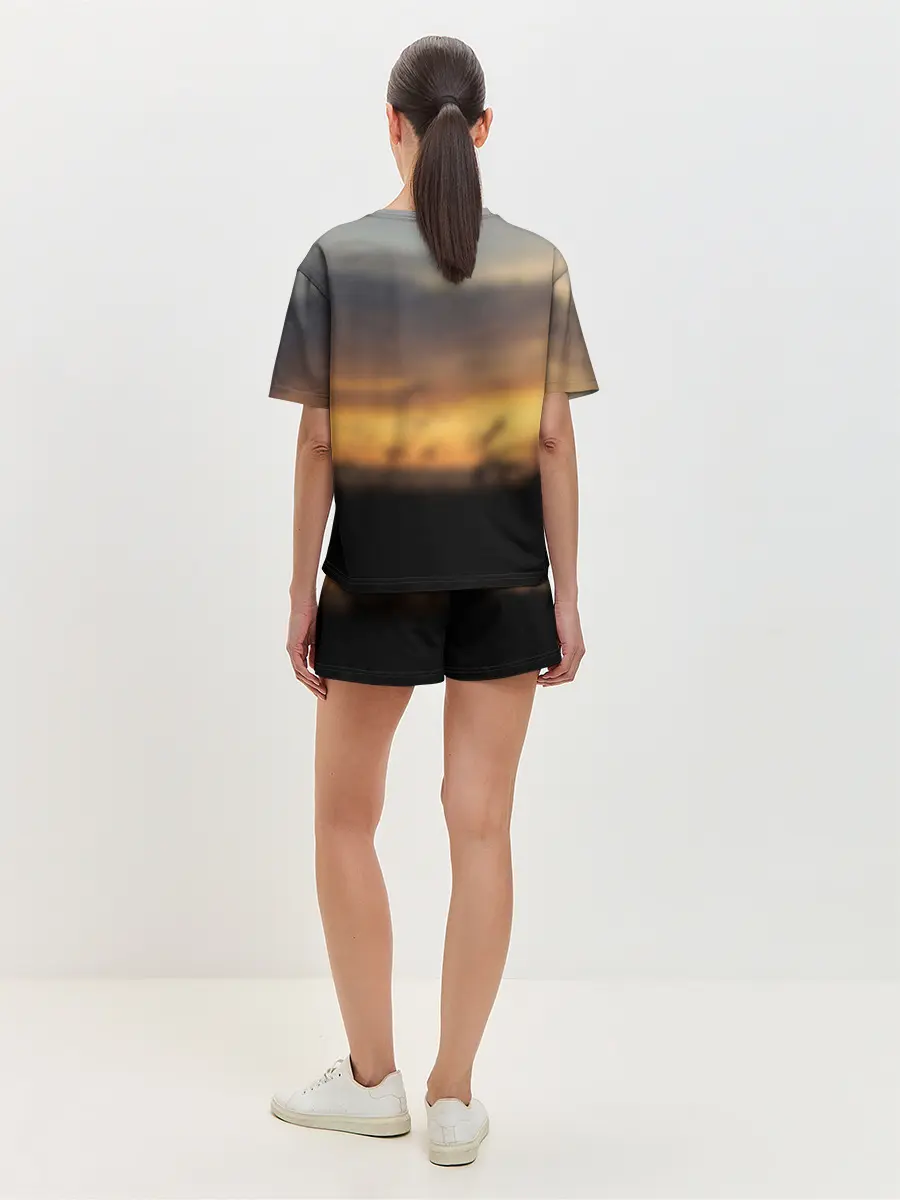 Женская пижама с шортами / Бамблби и Чарли на закате