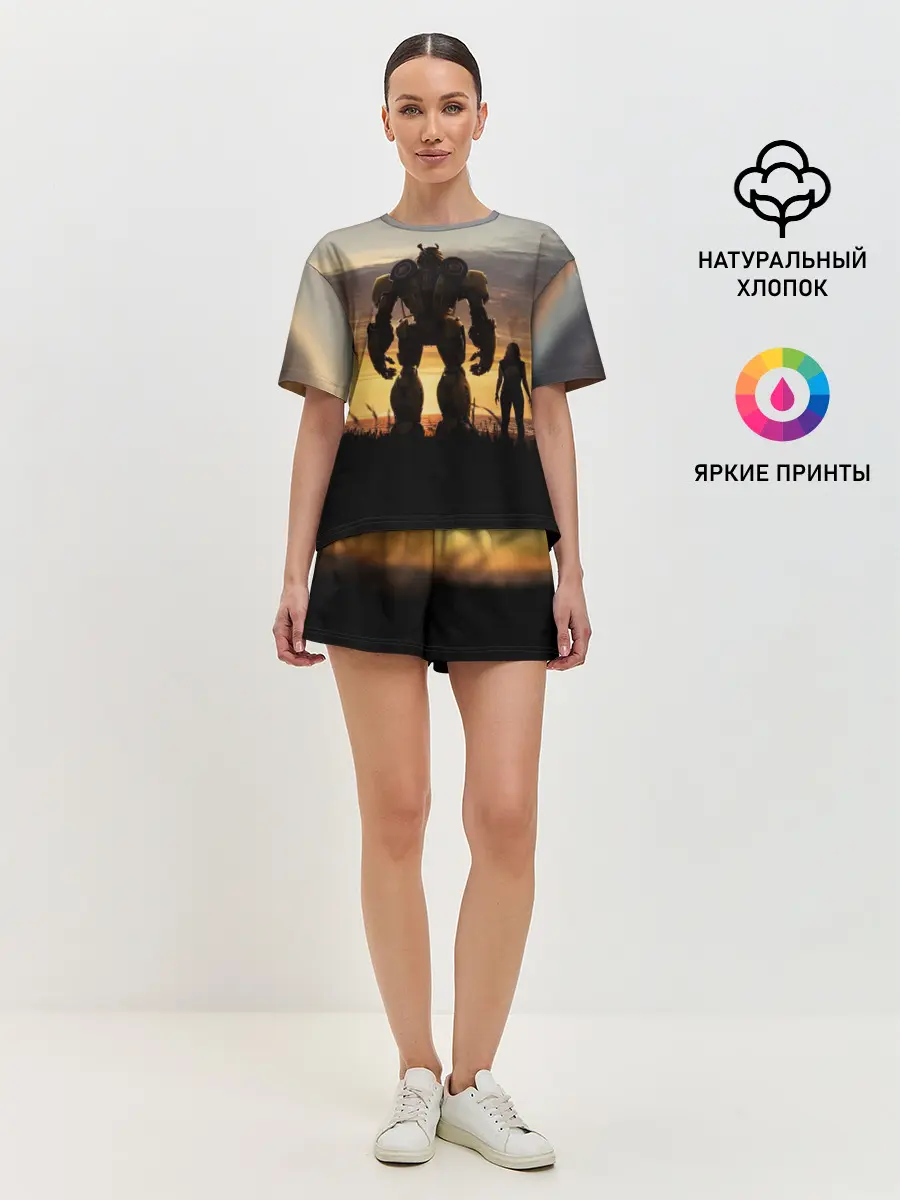 Женская пижама с шортами / Бамблби и Чарли на закате