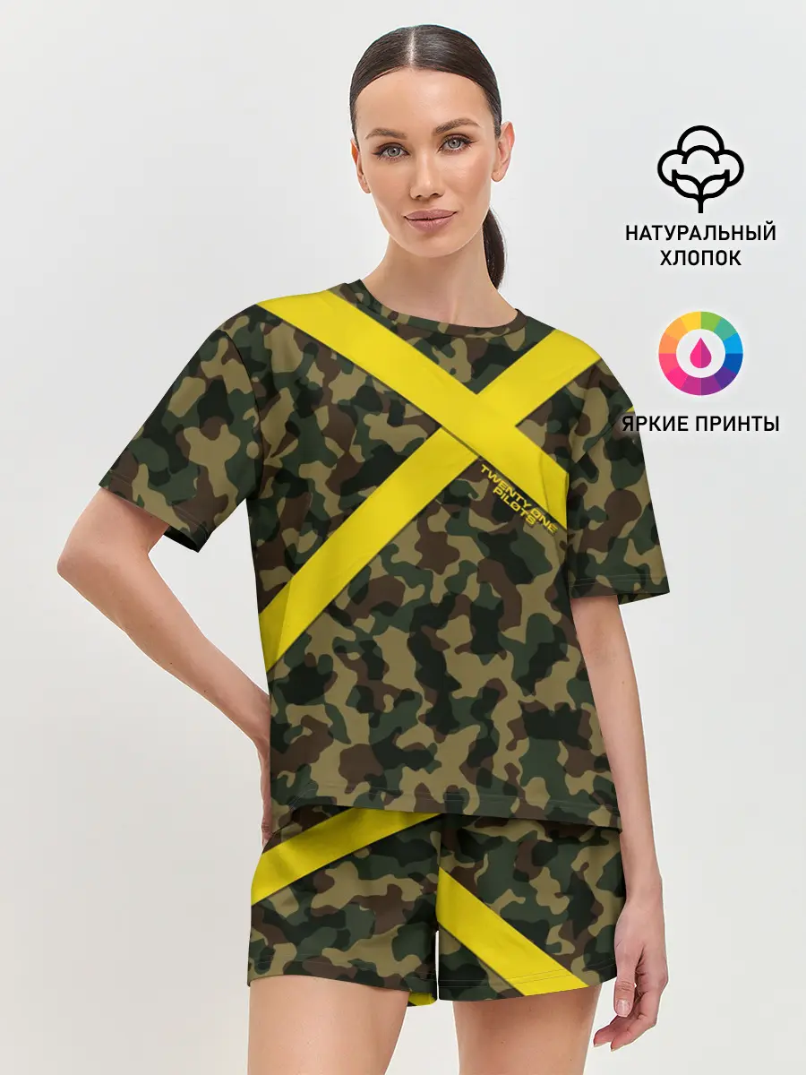 Женская пижама с шортами / Twenty One Pilots - Jumpsuit