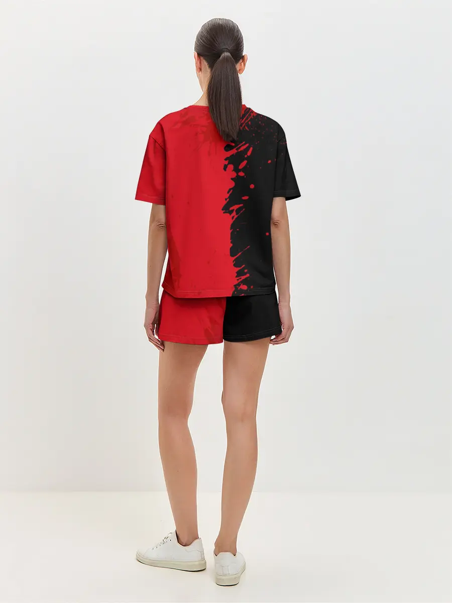 Женская пижама с шортами / Goblin Slayer red and black