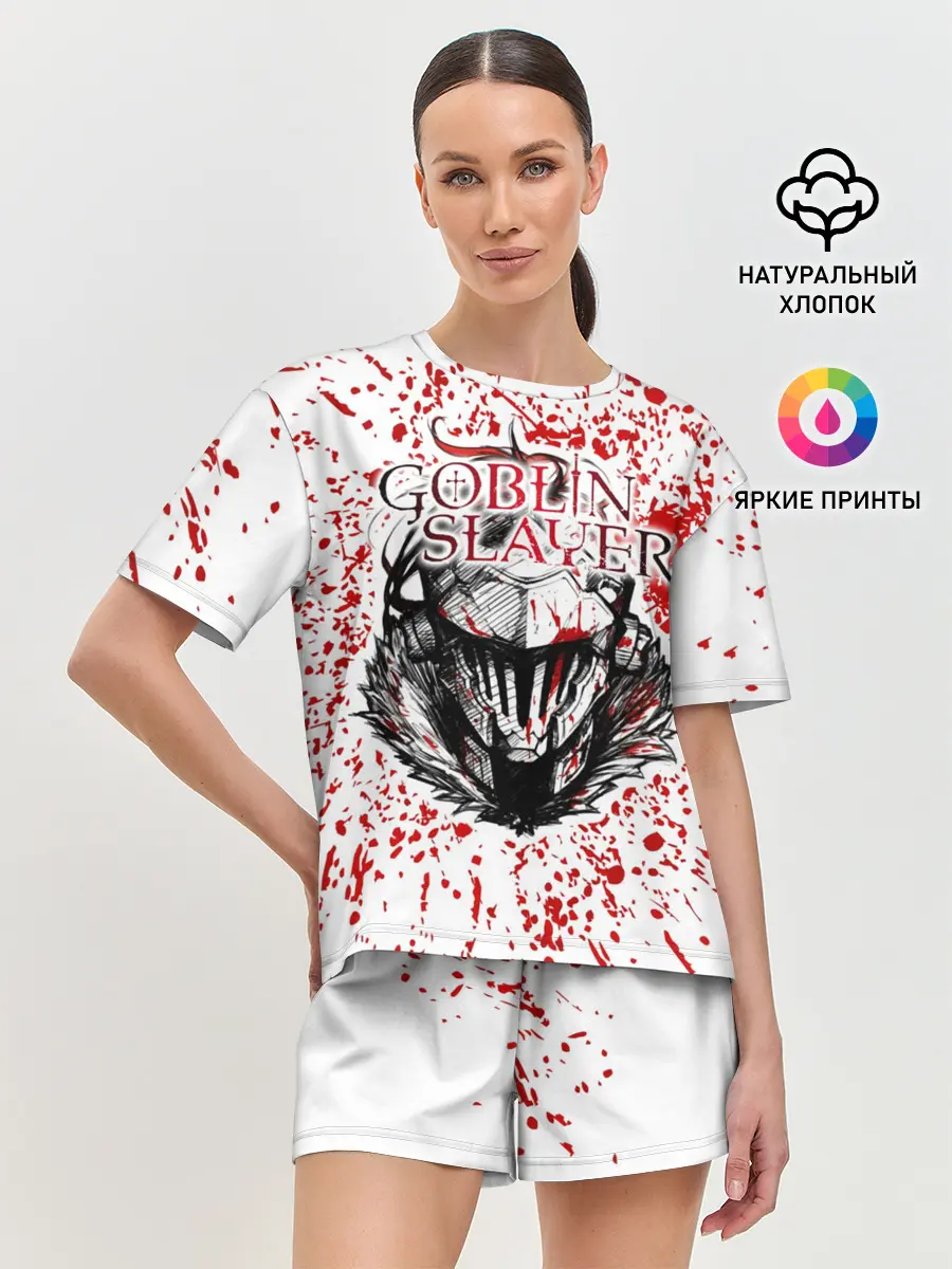 Женская пижама с шортами / Goblin Slayer blood spots