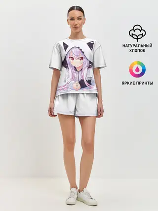 Женская пижама с шортами / Няшная тян