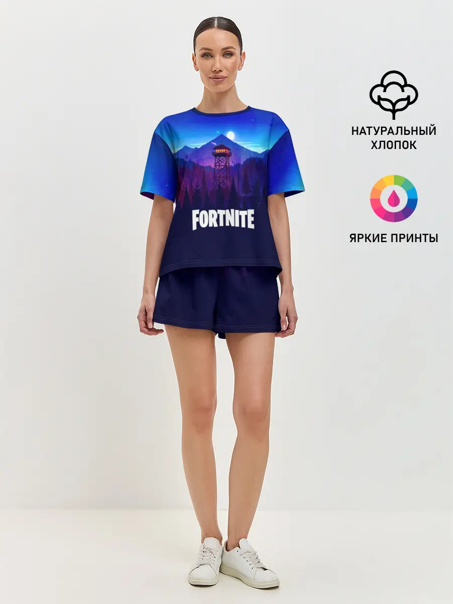 Женская пижама с шортами / fortnite