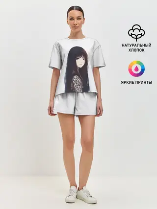 Женская пижама с шортами / Красивая аниме девушка
