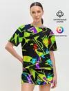 Женская пижама с шортами / Кислотное Граффити