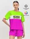 Женская пижама с шортами / Serious зелено-розовый