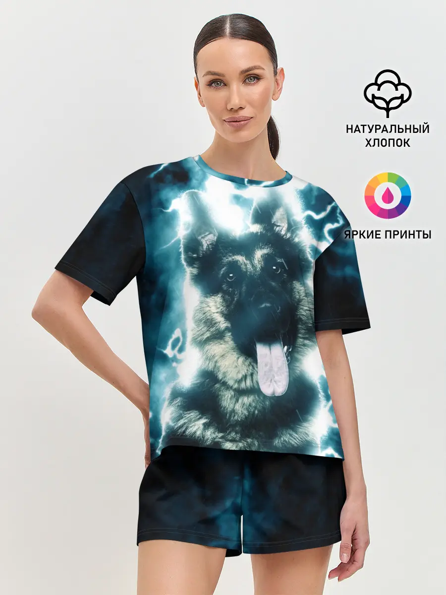 Женская пижама с шортами / Немецкая овчарка