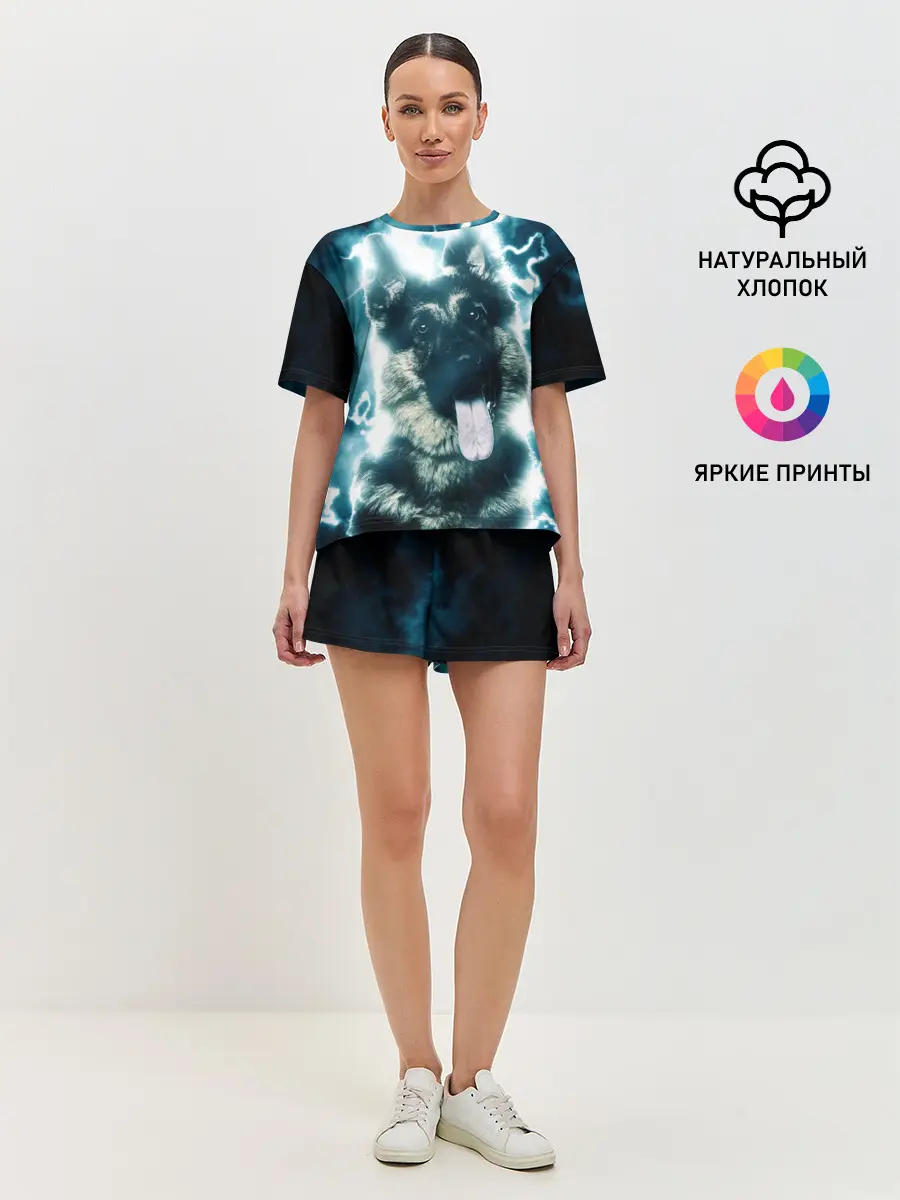 Женская пижама с шортами / Немецкая овчарка