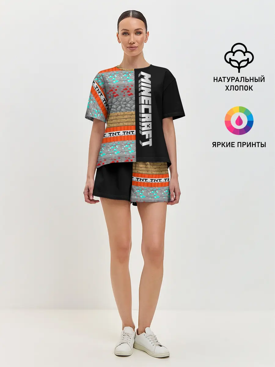 Женская пижама с шортами / Minecraft