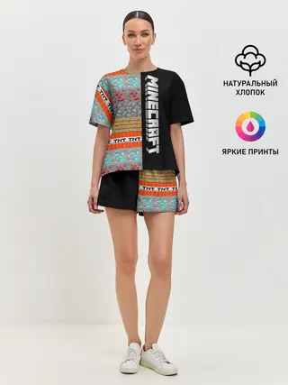 Женская пижама с шортами / Minecraft