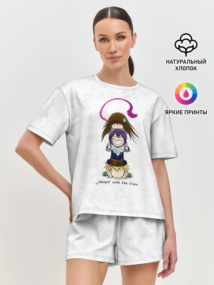 Женская пижама с шортами / Милашные Ято, Юкинэ и Хиёри