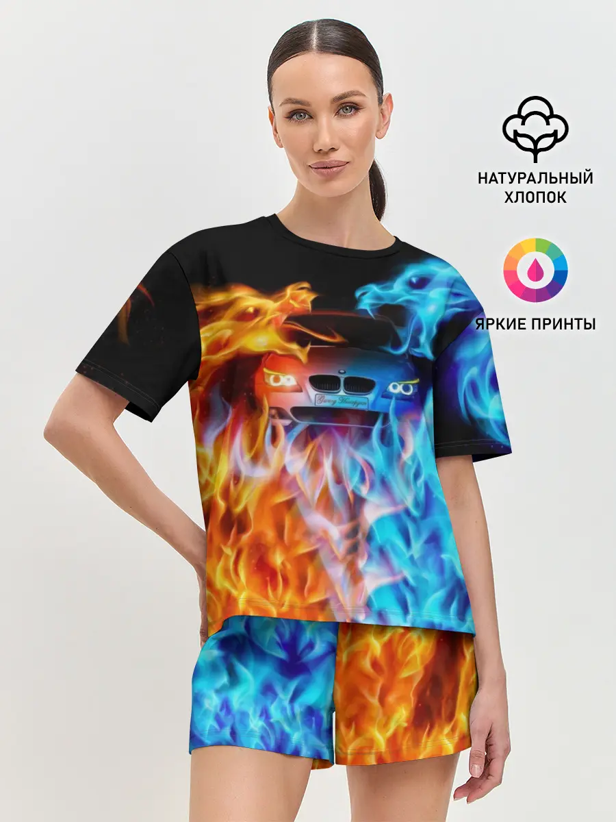 Женская пижама с шортами / BMW