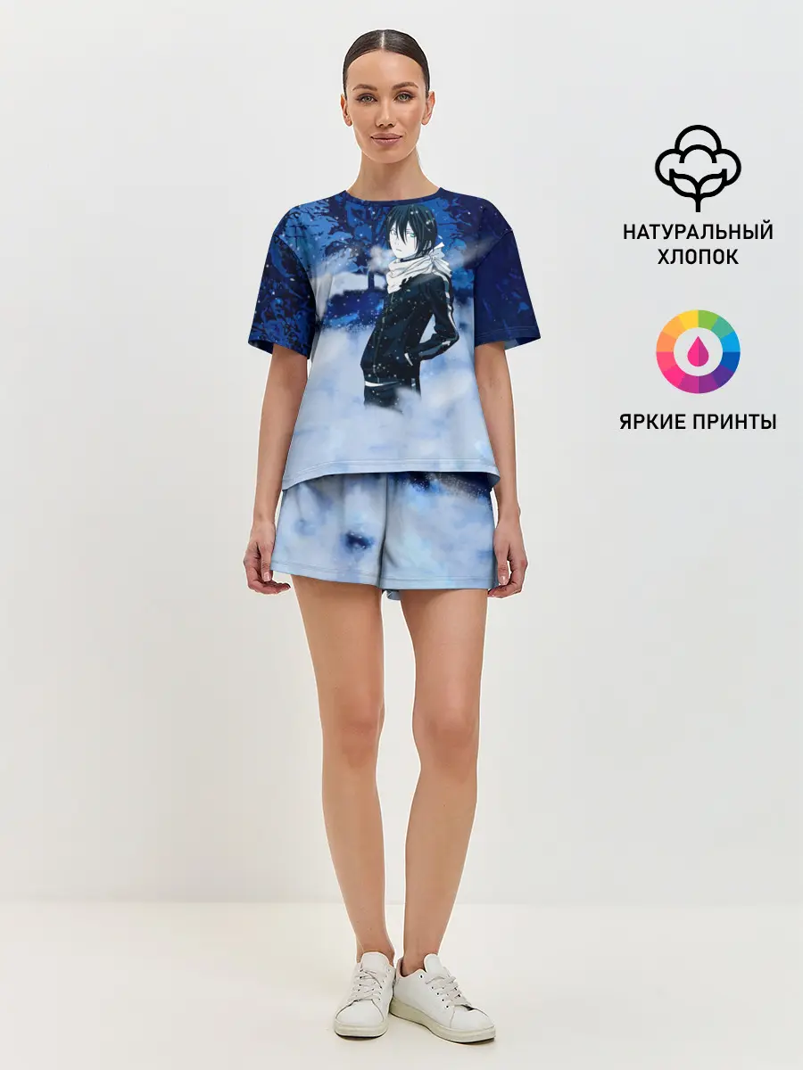 Женская пижама с шортами / Снежный Ято. БЕЗДОМНЫЙ БОГ