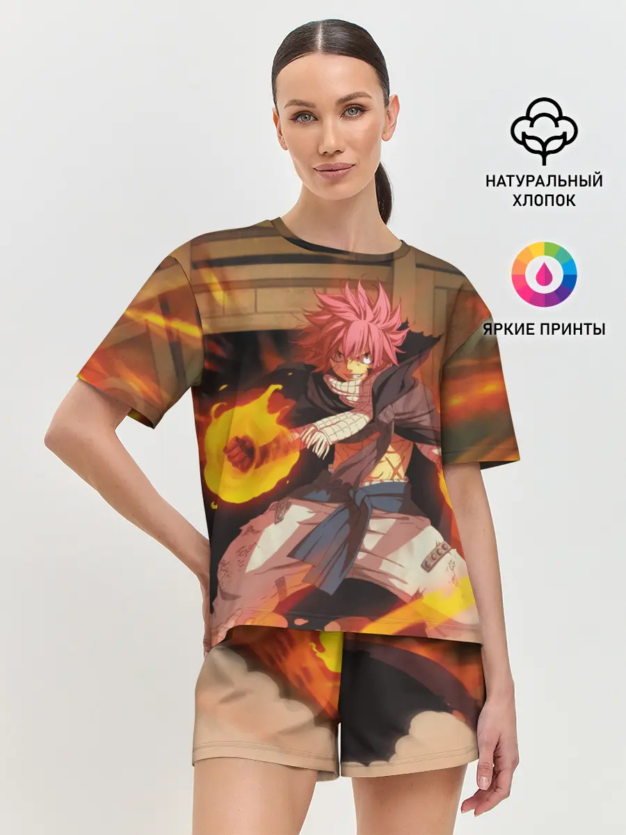 Женская пижама с шортами / Нацу огненный боец