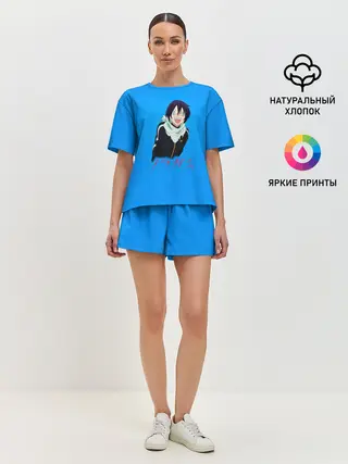 Женская пижама с шортами / Веселый Ябоку. БЕЗДОМНЫЙ БОГ