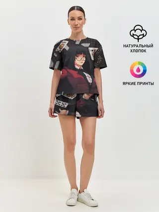 Женская пижама с шортами / kakegurui yumeko карты