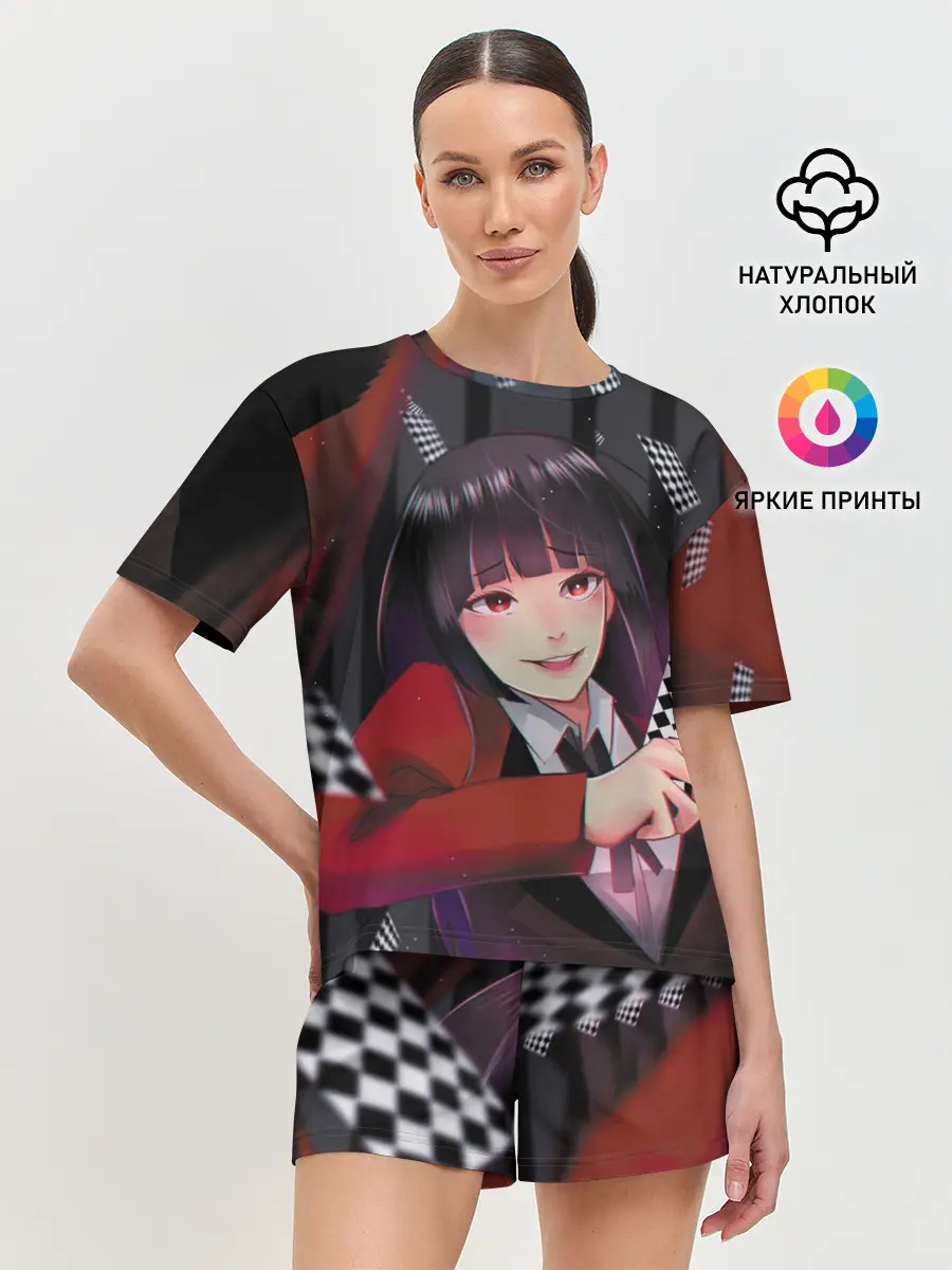 Женская пижама с шортами / kakegurui yumeko art