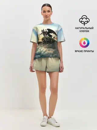 Женская пижама с шортами / Как приручить дракона