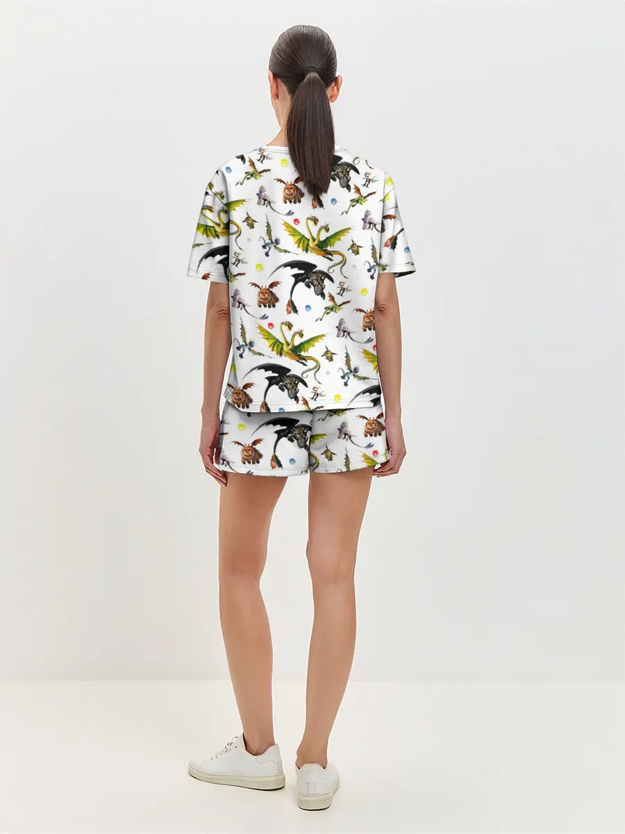 Женская пижама с шортами / Как приручить дракона