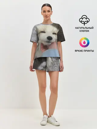 Женская пижама с шортами / Лисенок