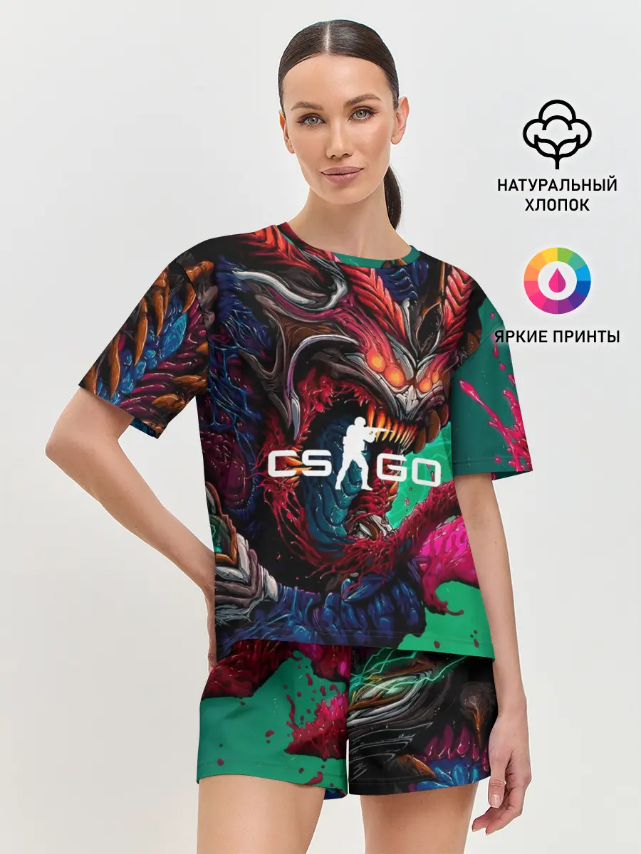 Женская пижама с шортами / CS GO hyper beast skin
