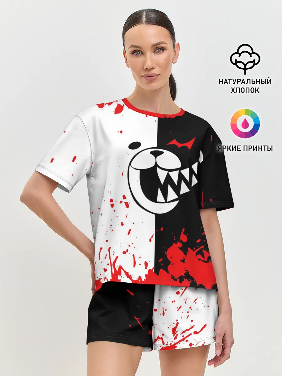 Женская пижама с шортами / MONOKUMA Blood