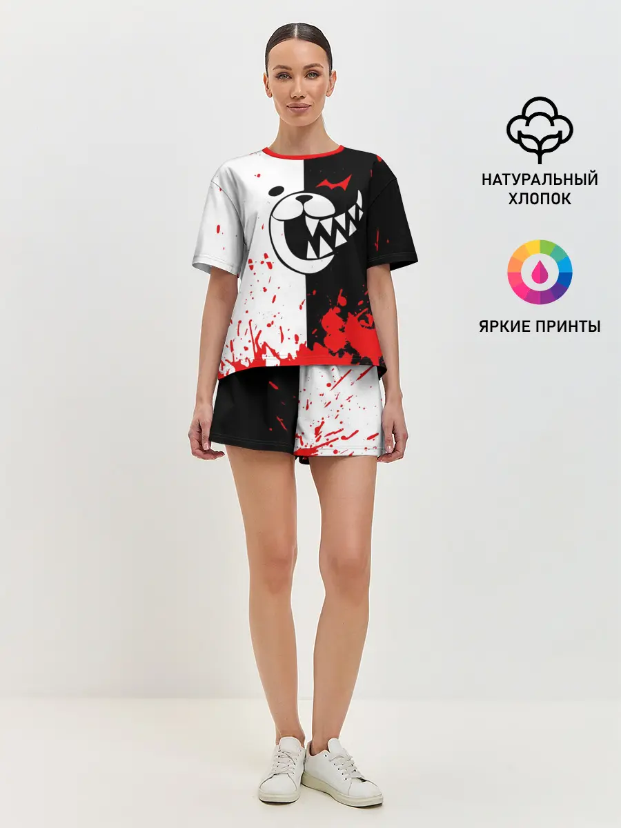 Женская пижама с шортами / MONOKUMA Blood