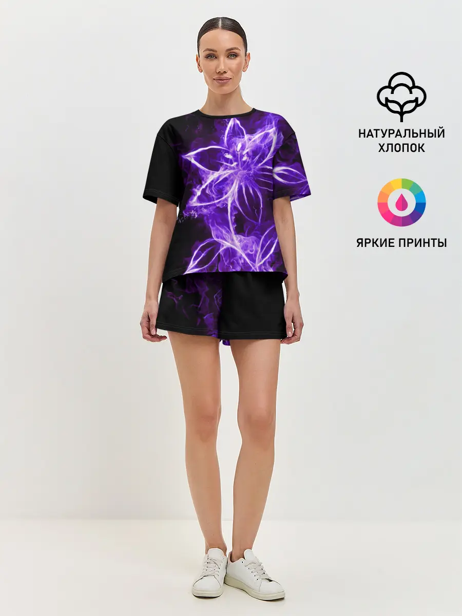 Женская пижама с шортами / Цветок Тьмы
