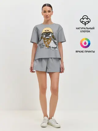 Женская пижама с шортами / Wild! Сrazy guy!