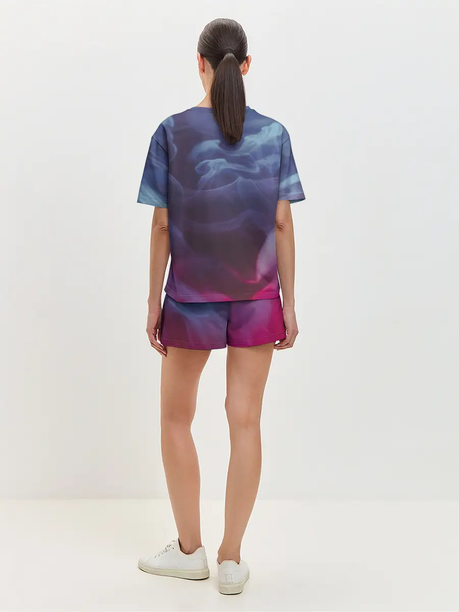 Женская пижама с шортами / Футболка Smoke