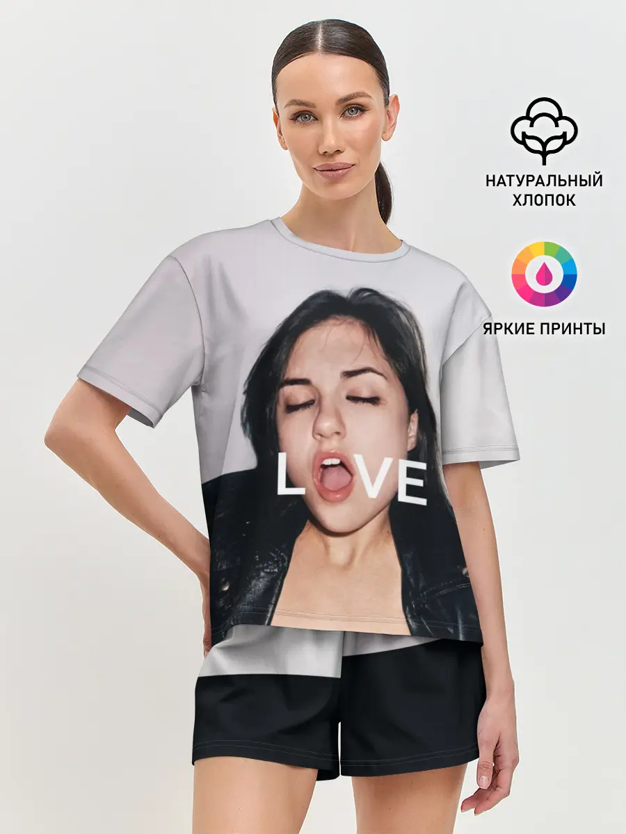 Женская пижама с шортами / Sasha Grey LOVE