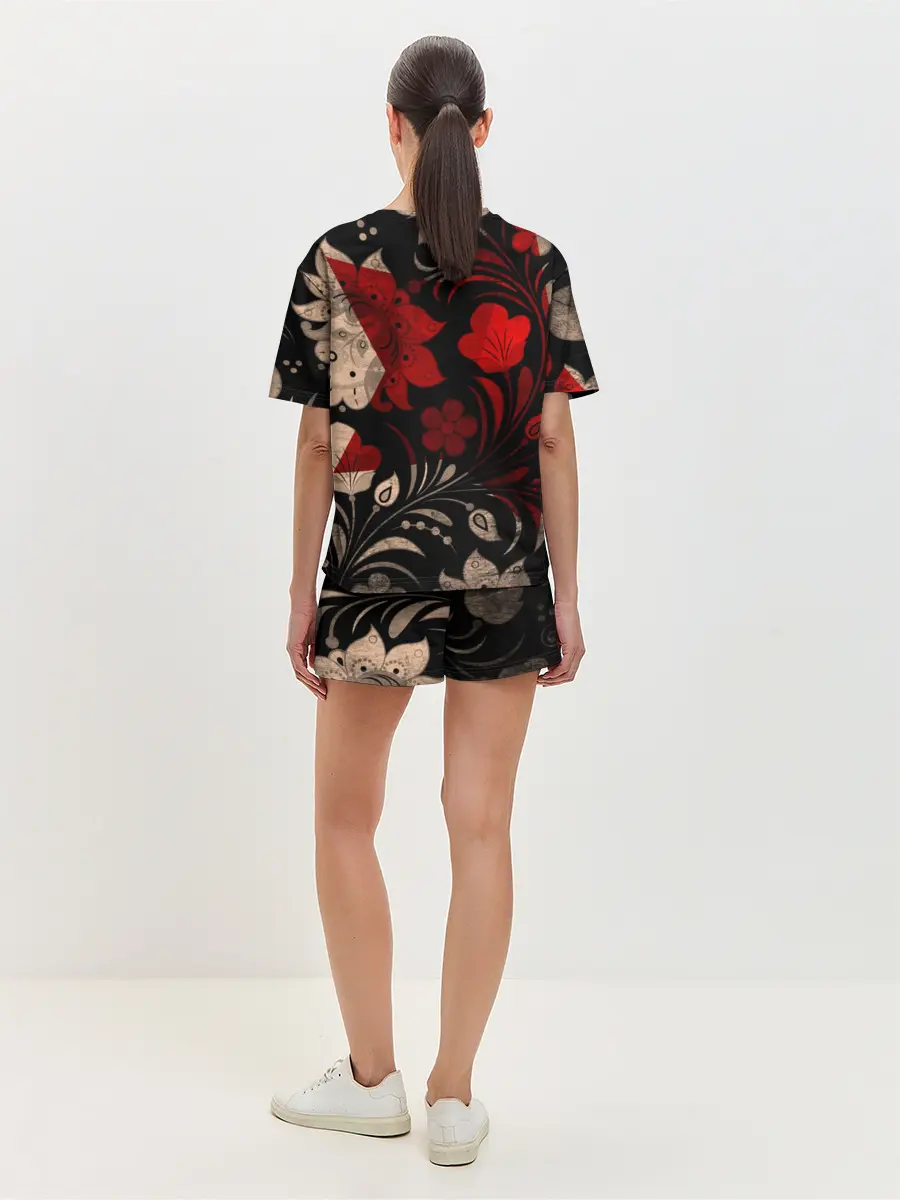 Женская пижама с шортами / Медведь в ушанке