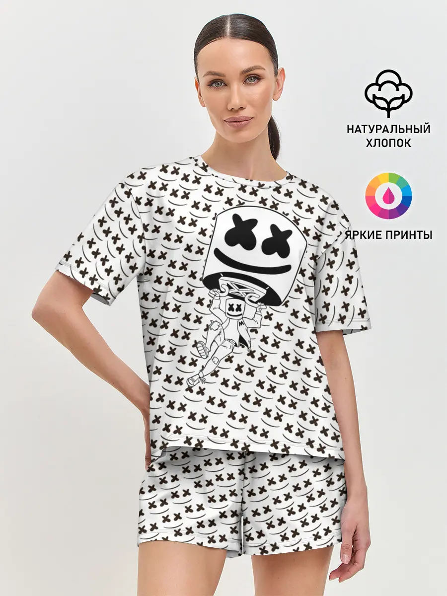 Женская пижама с шортами / Fortnite Marshmello