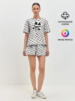 Женская пижама с шортами / Fortnite Marshmello