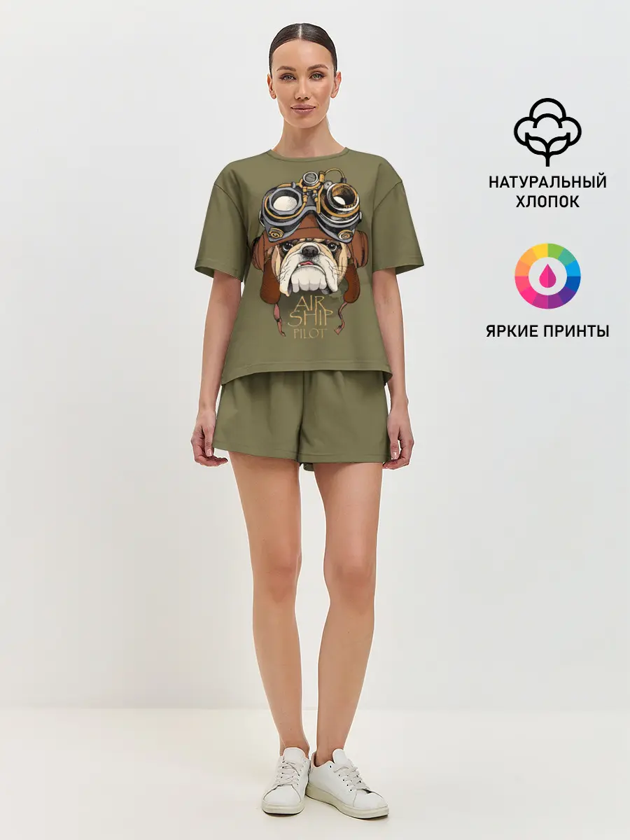Женская пижама с шортами / Air ship pilot
