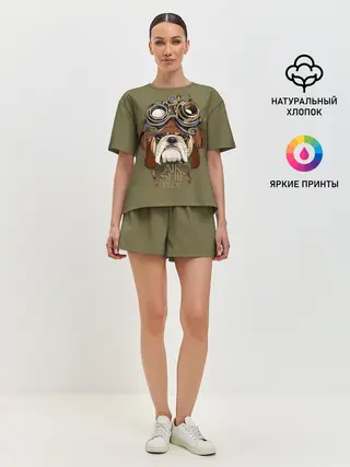 Женская пижама с шортами / Air ship pilot