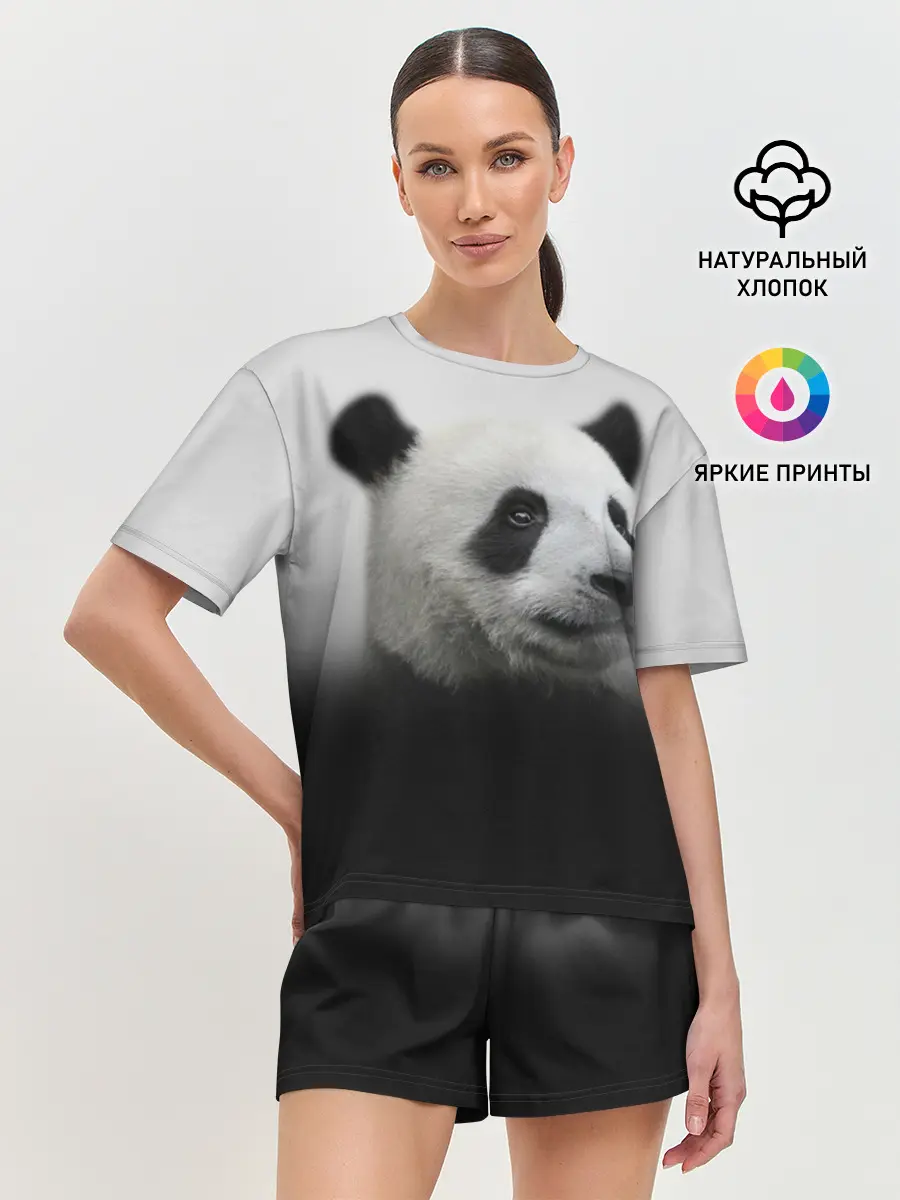 Женская пижама с шортами / Панда