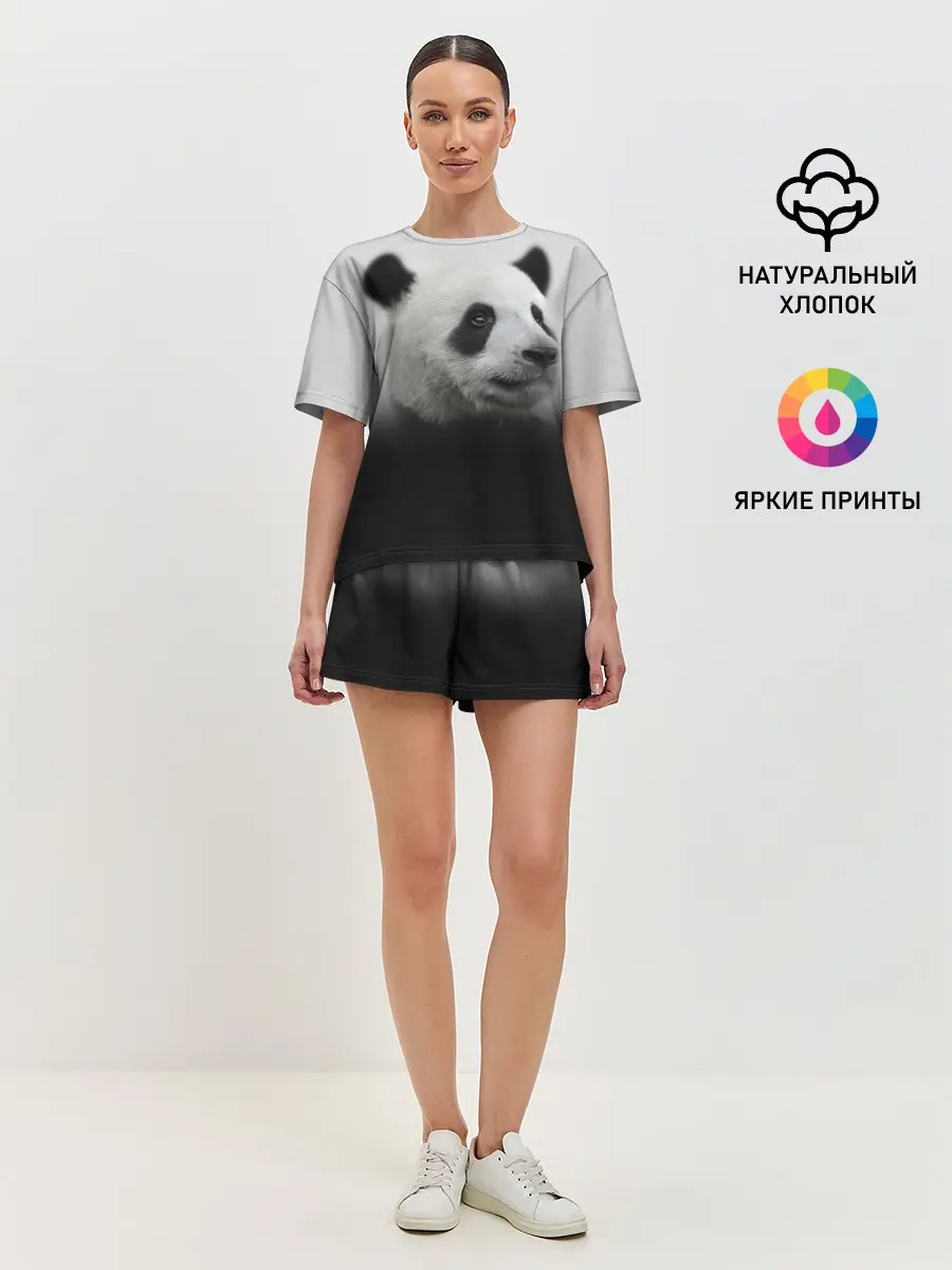 Женская пижама с шортами / Панда