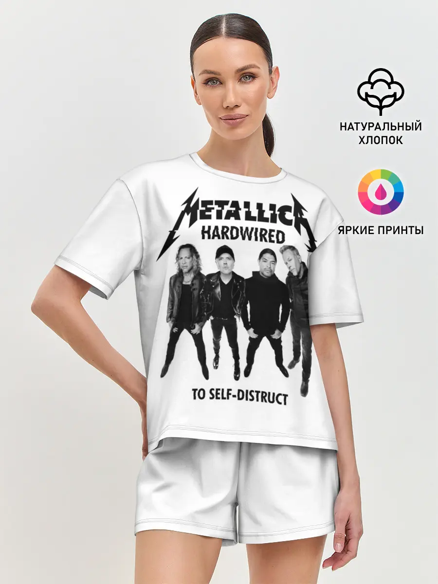 Женская пижама с шортами / Metallica