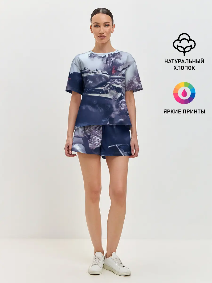 Женская пижама с шортами / Танки