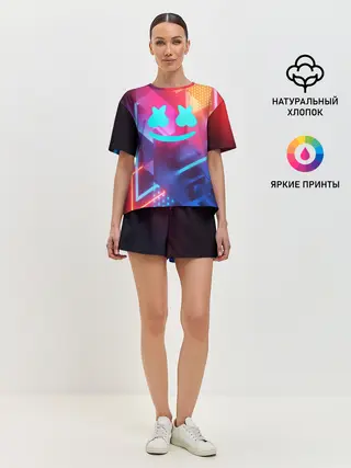 Женская пижама с шортами / Marshmello