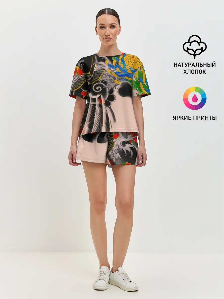 Женская пижама с шортами / Dsquared tattoo