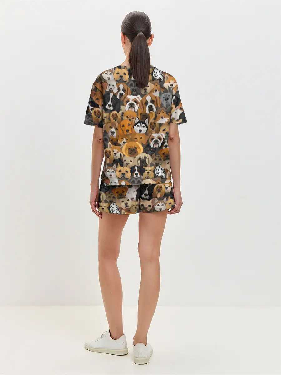 Женская пижама с шортами / Собаки