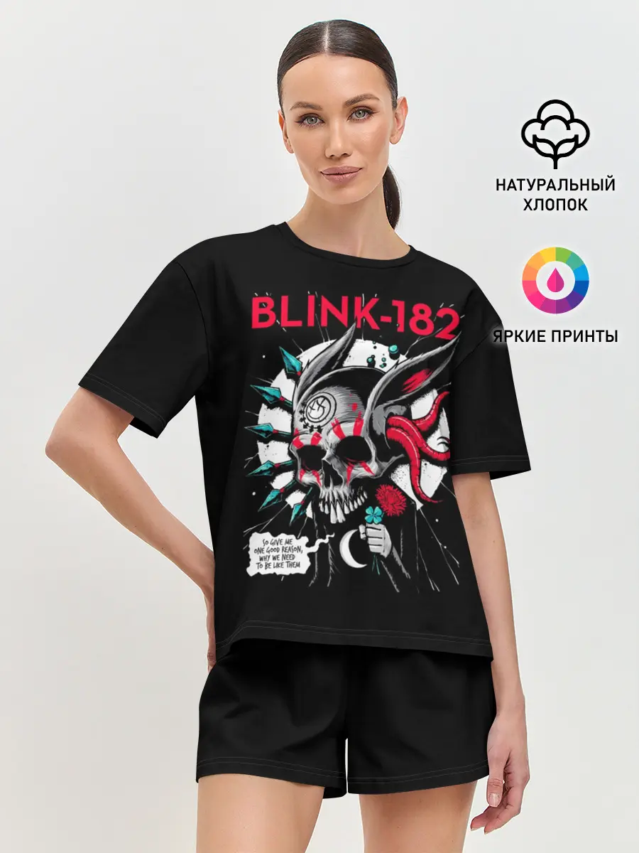 Женская пижама с шортами / Blink 182