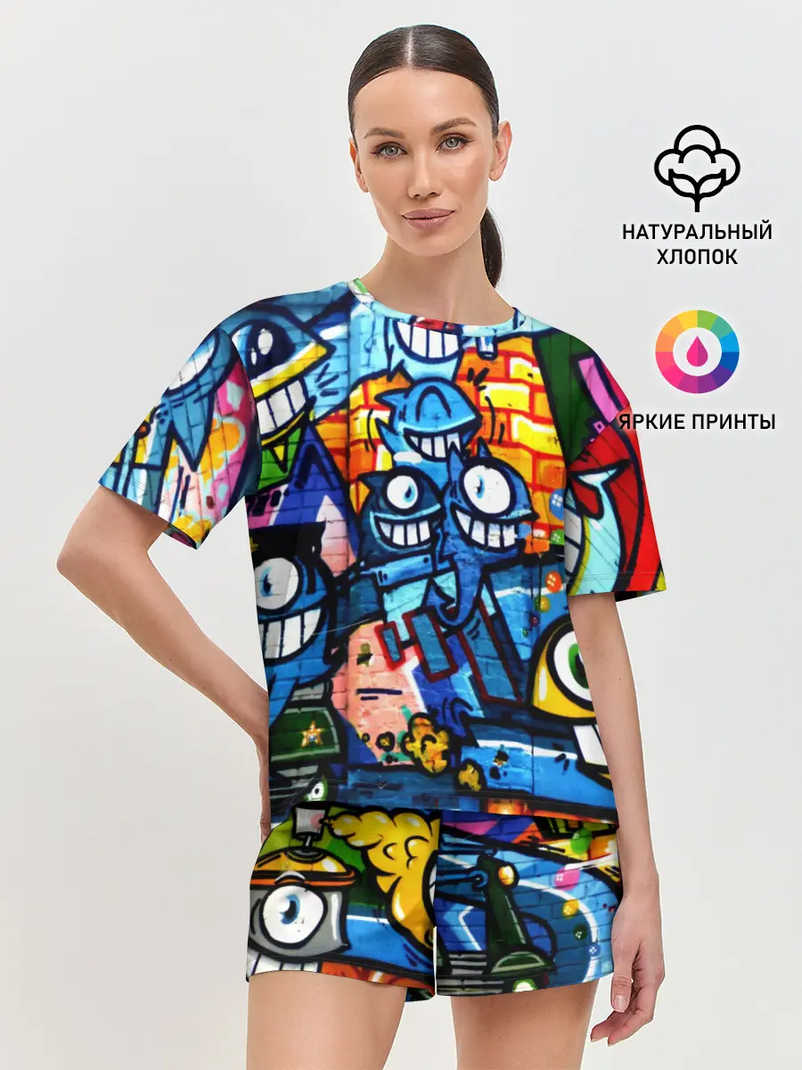 Женская пижама с шортами / GRAFFITI EXCLUSIVE