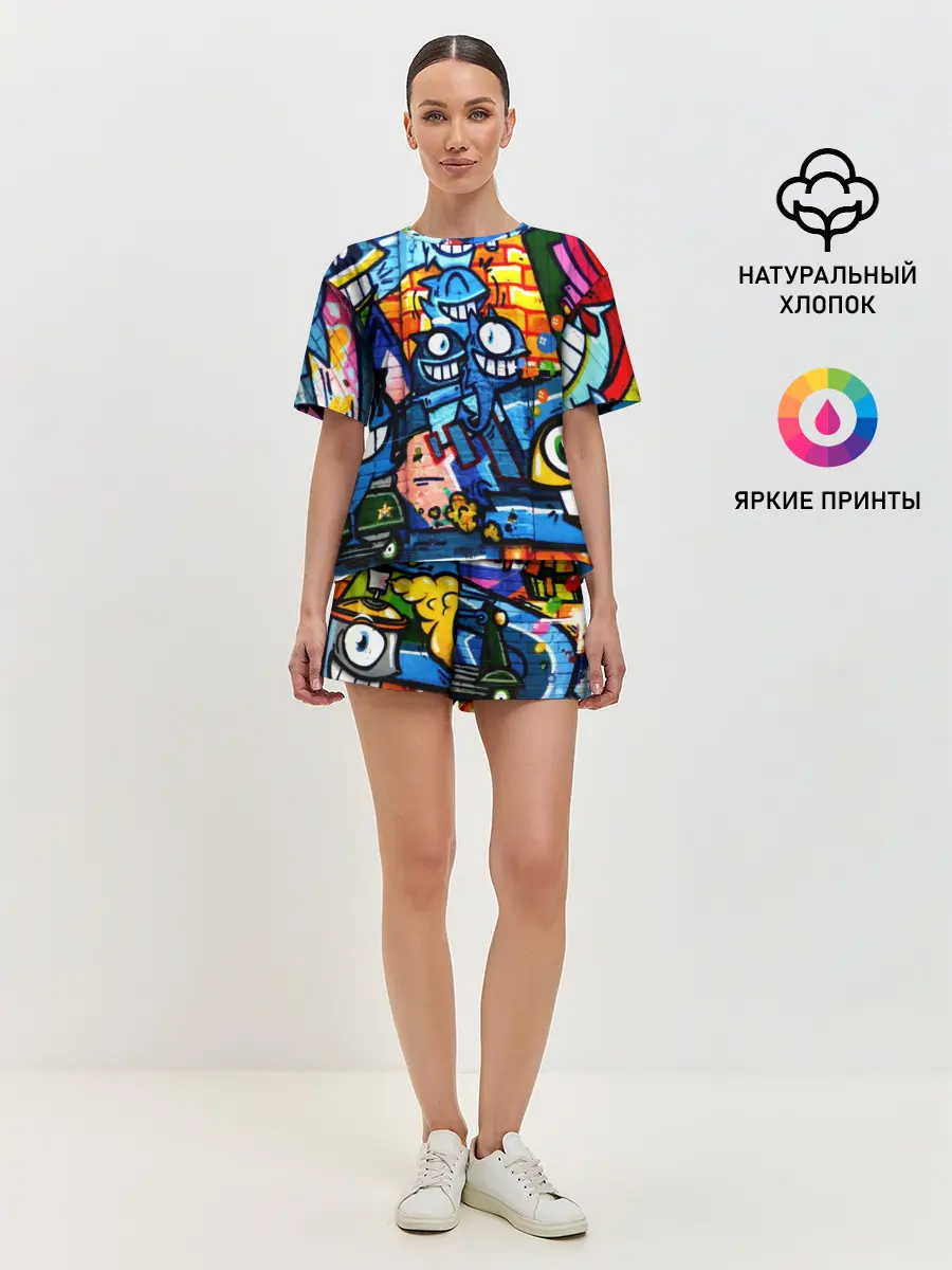 Женская пижама с шортами / GRAFFITI EXCLUSIVE