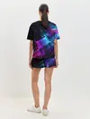 Женская пижама с шортами / Неоновая абстракция